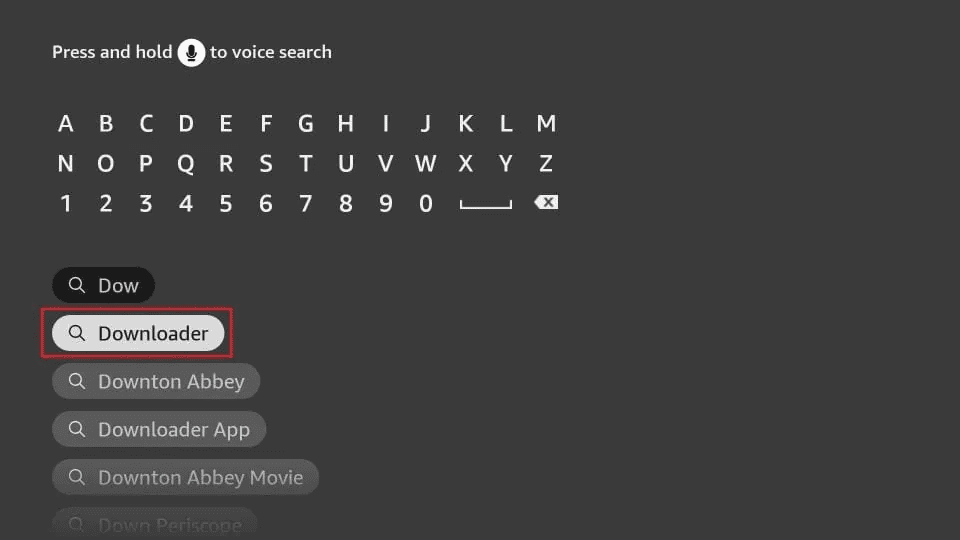 Search Downloader on FireStick