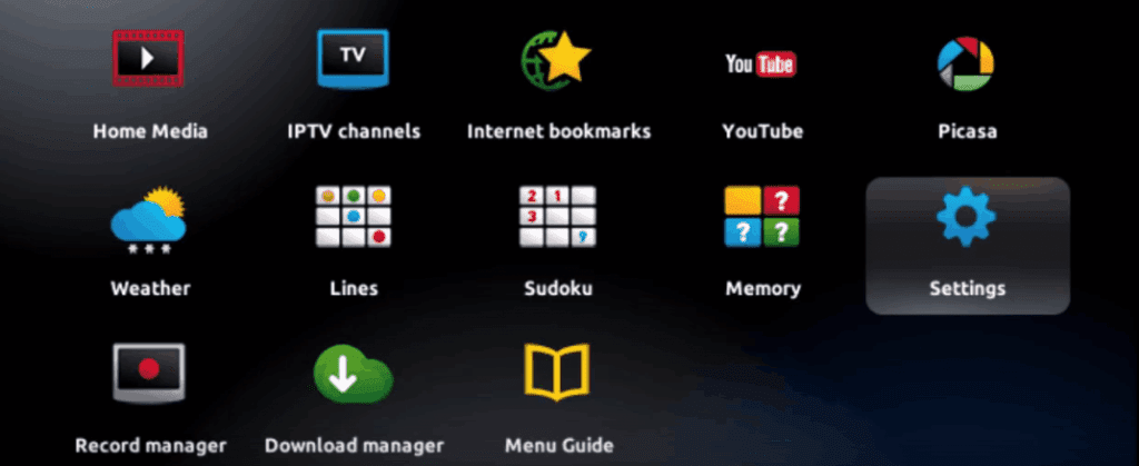MAG main portal screen settings