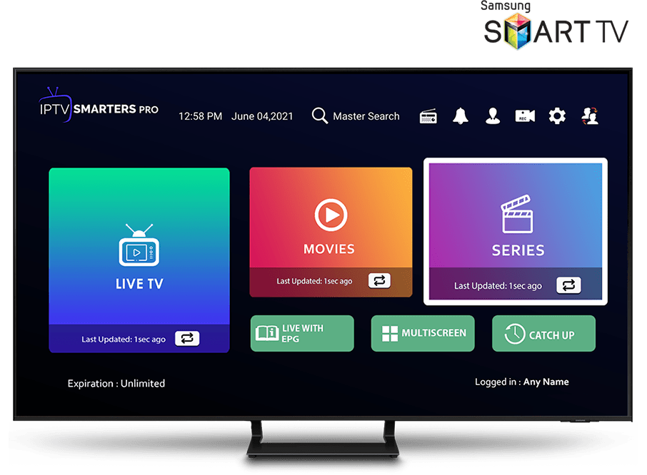 IPTV Smarters Pro on Samsung and LG Smart TV