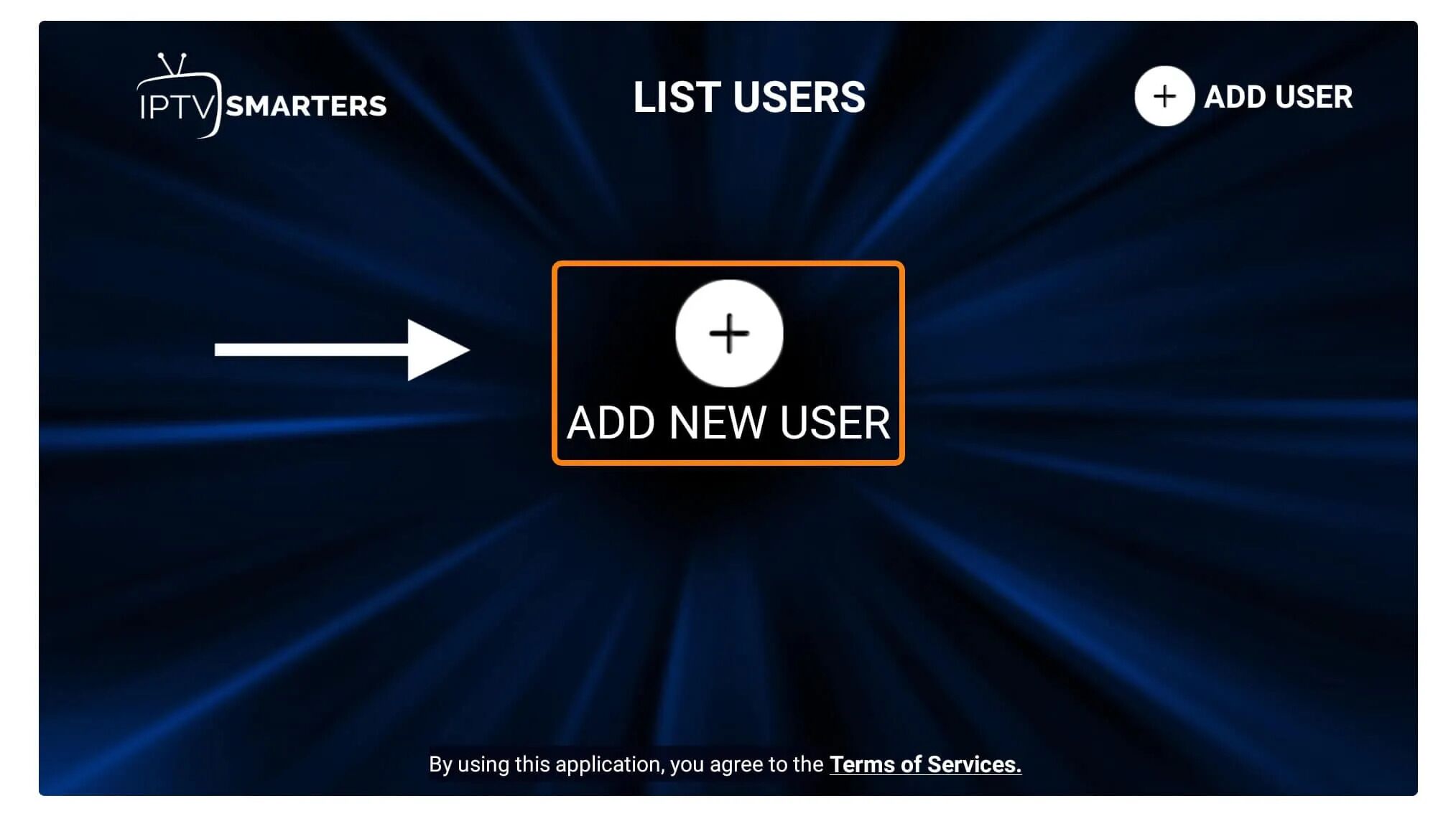 Add User in IPTV Smarters